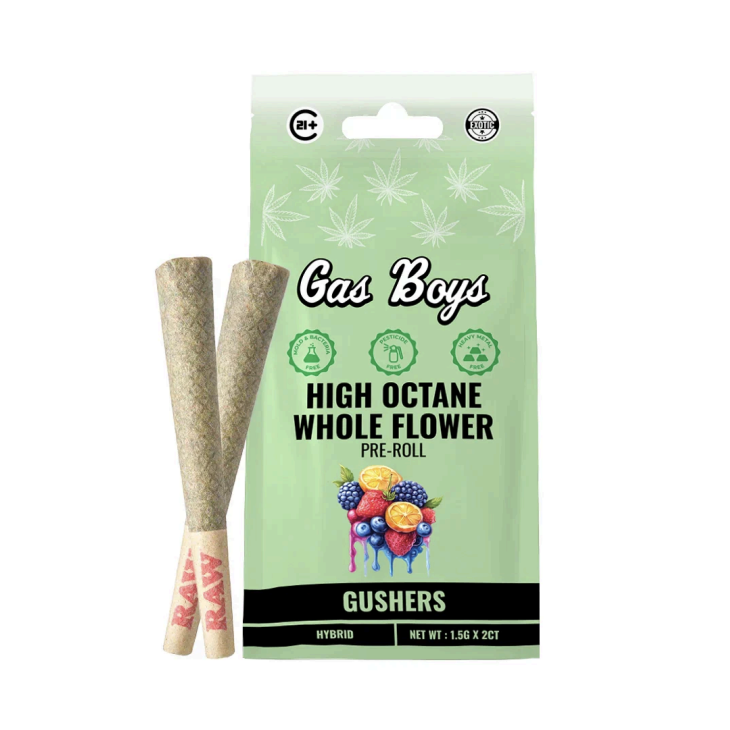 Gas Boys High Octane Whole Flower Pre-Roll 1.5g 2ct / Gushers Hybrid